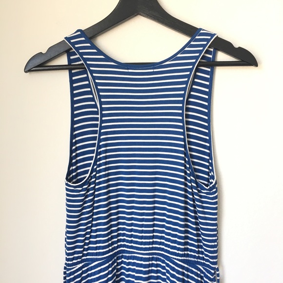 SOLD NWT J. Crew Blue/White Striped Maxi Dress - Picture 4 of 7